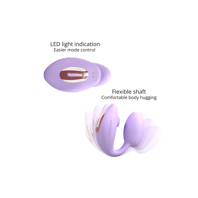 Wonderlover mauve Love to Love – double stimulateur télécommandé
