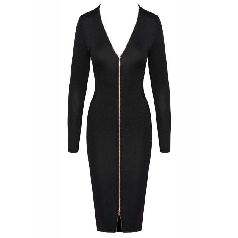 Robe noire à manches longues - Cotelly Party