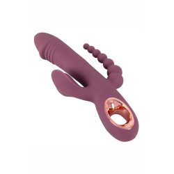 You2Toys Vibro Slim Triple Plum - Stimulateur triple zones vagin, clitoris, anus