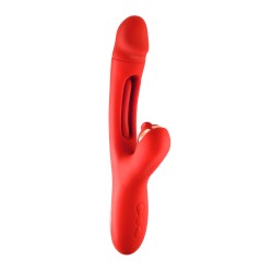 Vibromasseur rabbit 3-en-1 Joyfully rouge - Yoba
