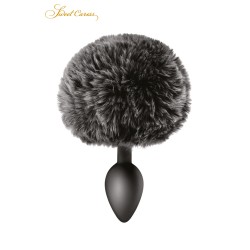 Plug queue de lapin - noir