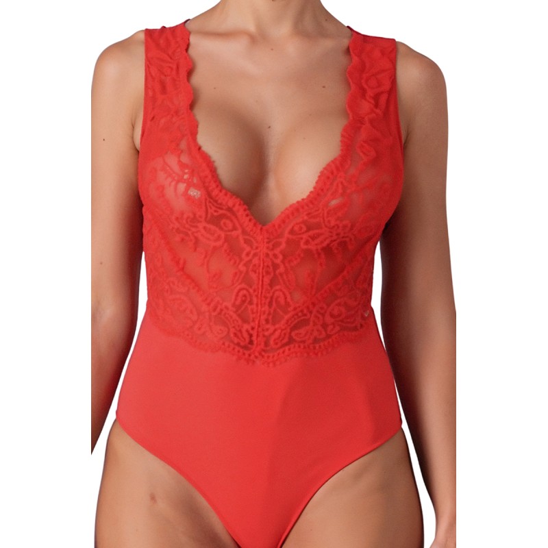 Body rouge Evalie - Passion
